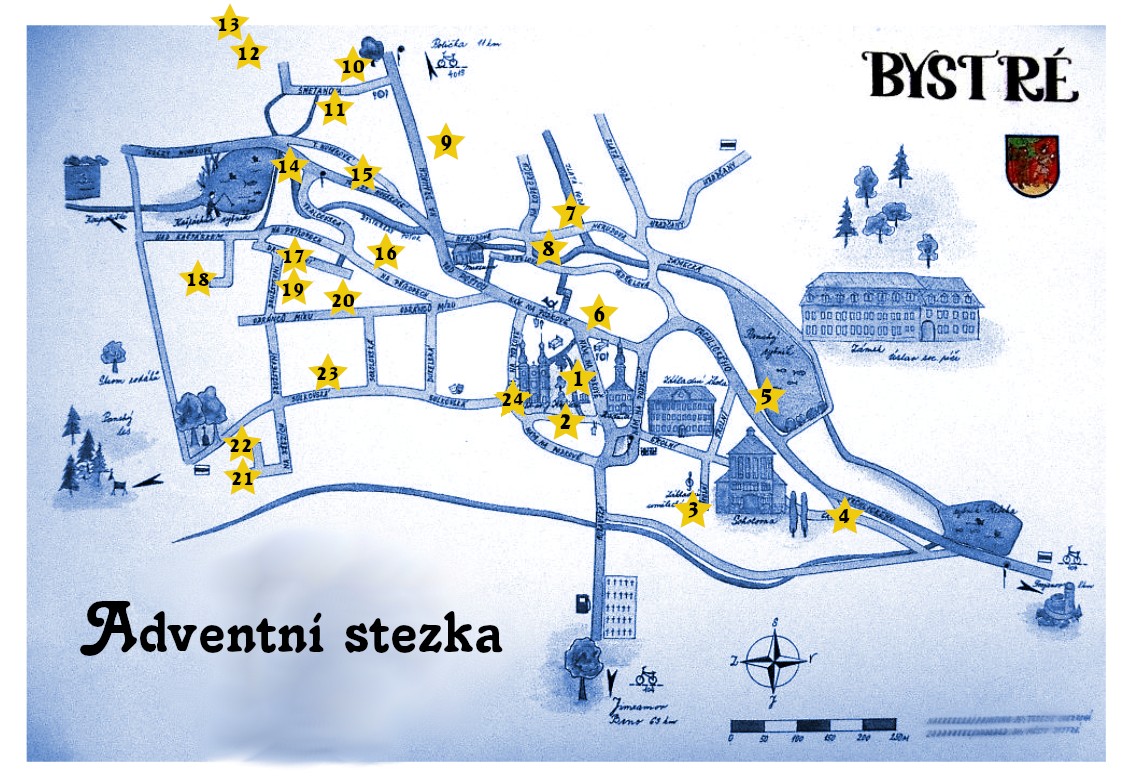 Adventni stezka mapa