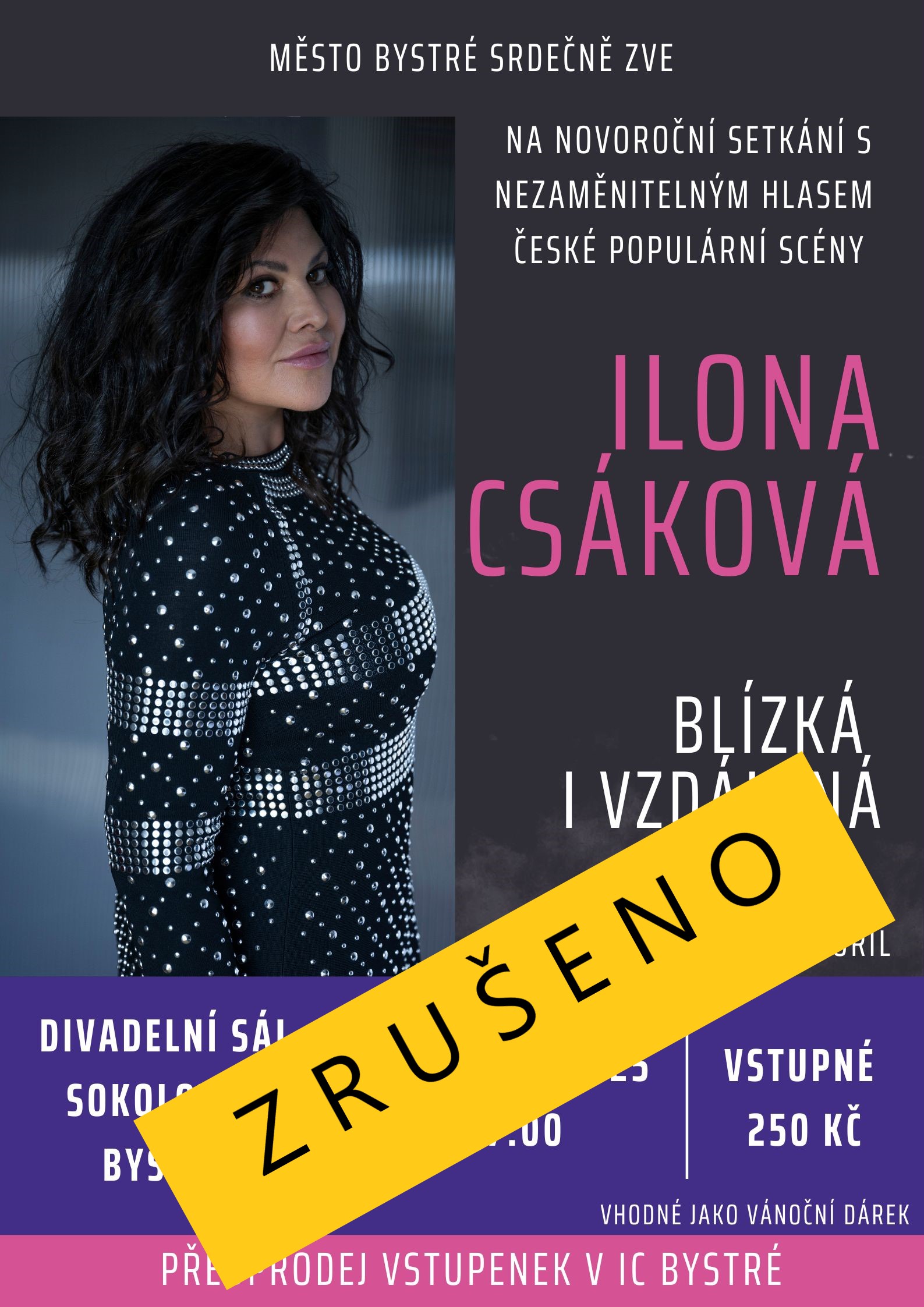 Ilona Csakova plakat small zruseno