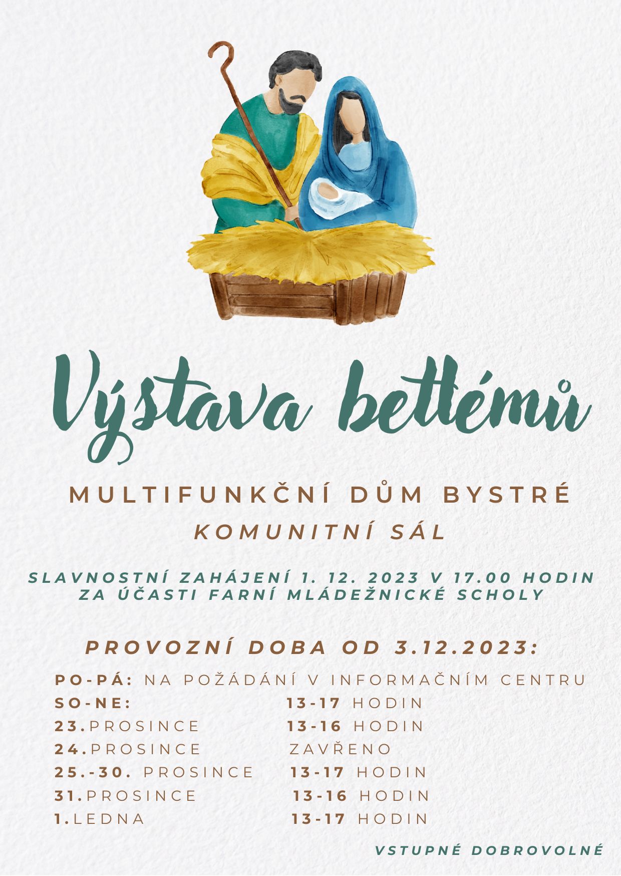 Vystava Betlemu 2023 Bystre